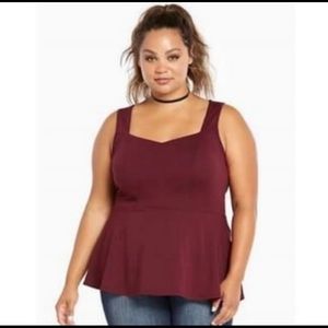 Torrid - Cranberry red sweetheart neckline, w/flare - Size 2